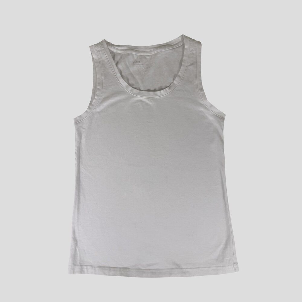 Pact White Basic Organic Cotton Tank Size M